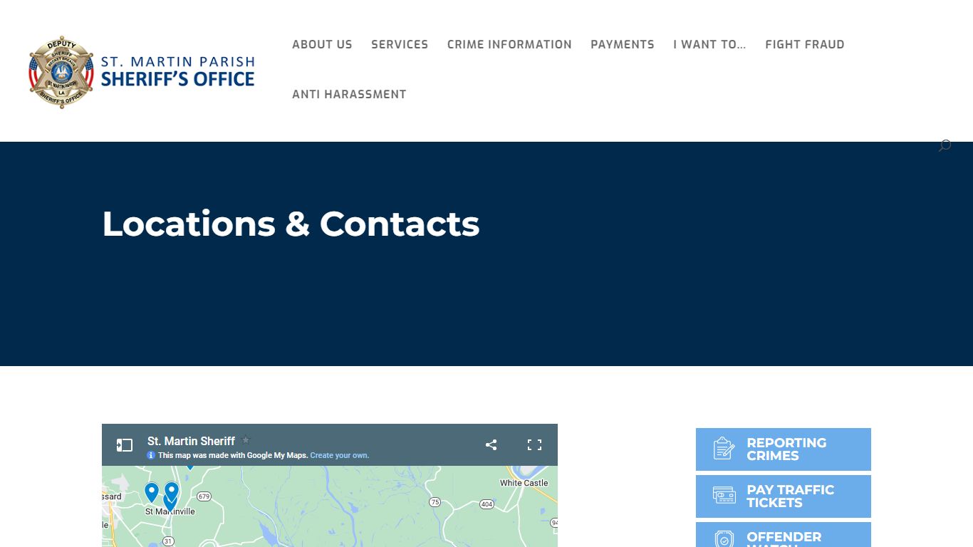 Locations & Contacts | St Martin Parish Sheriff