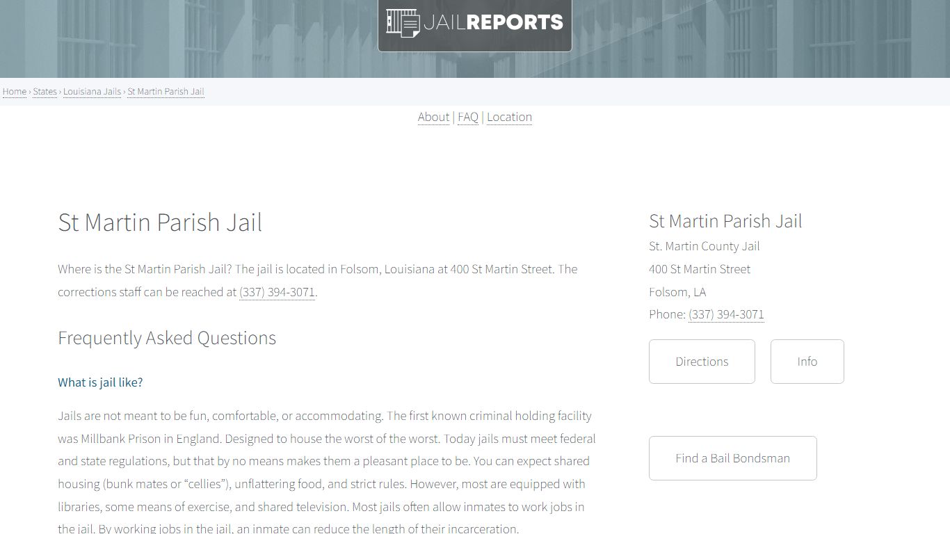 Best Guide for St Martin Parish Jail | 2022 Info